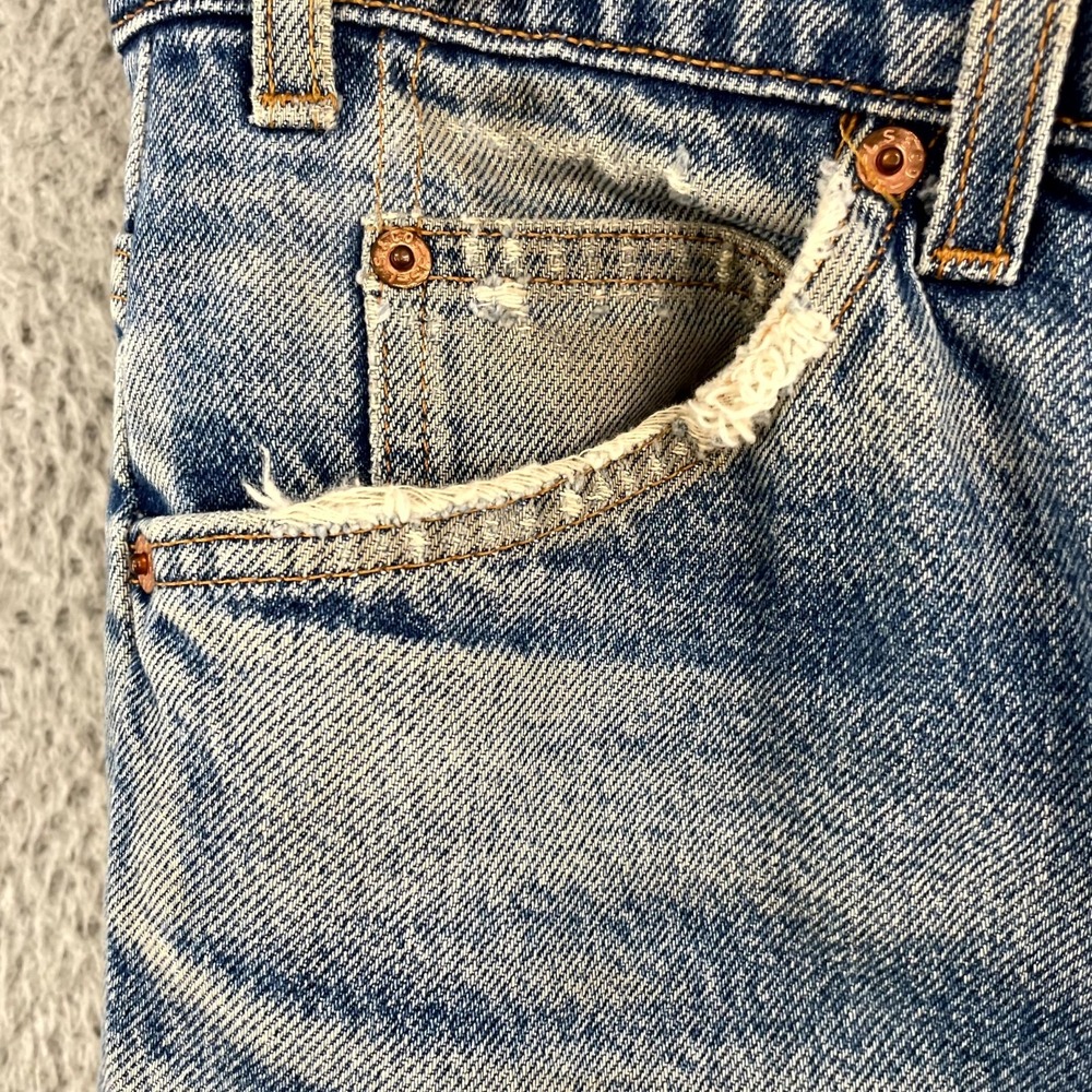 VTG Levi's 517 Bootcut Jeans Mens 31x26* Orange Tab USA Made Western Workwear - Picture 4 of 13